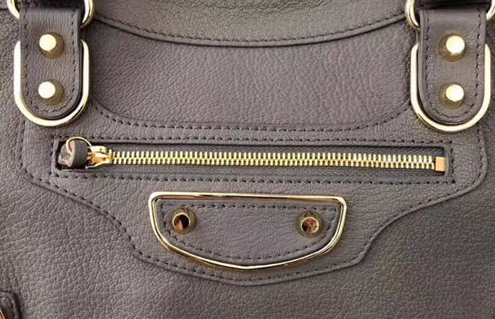 BALENCIAG巴黎世家 機車包 38cm原版山羊皮配金邊 手提肩背斜挎包  BL1369